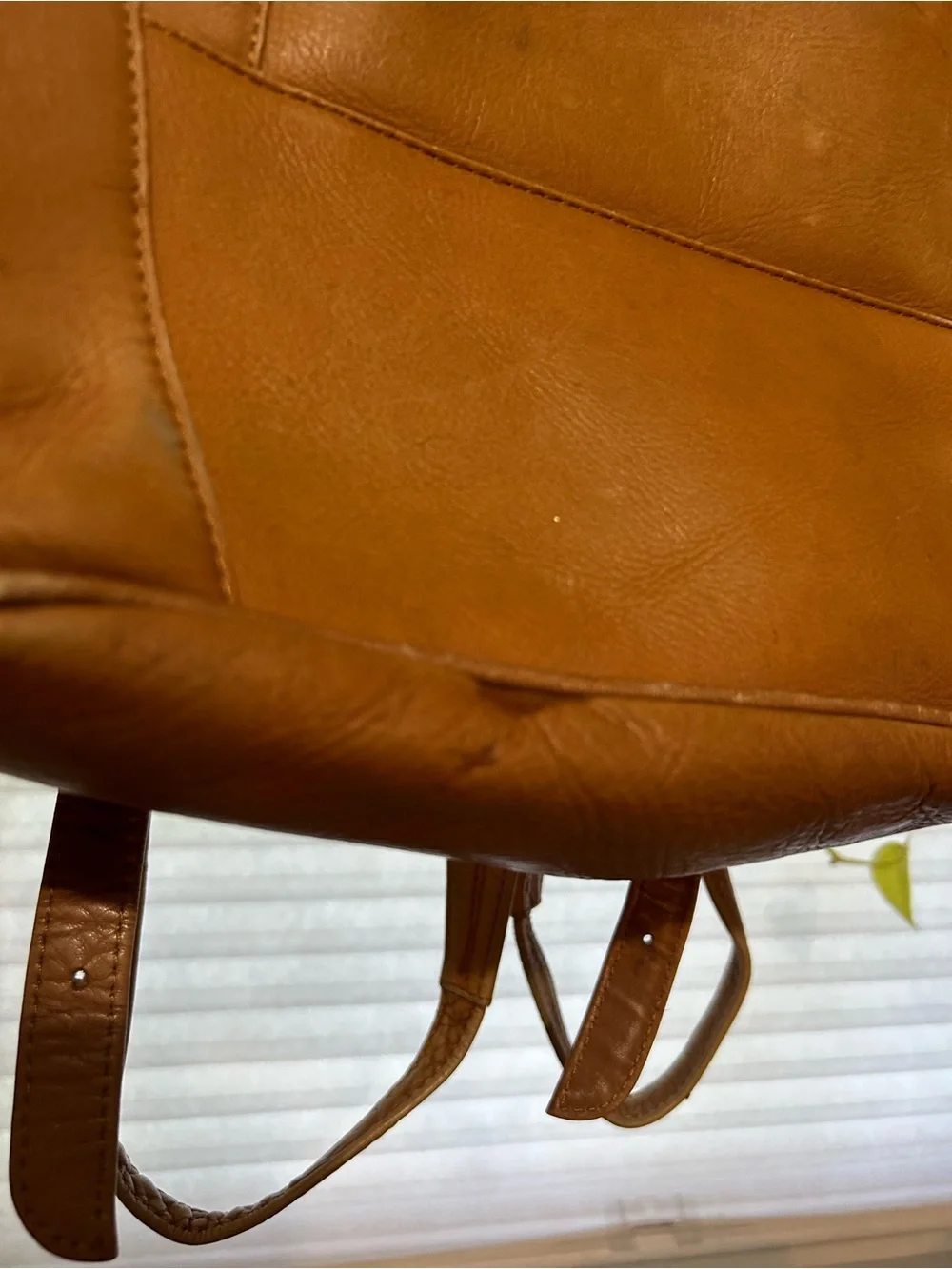 Leather Men's Backpack Tan Made in Columbia Soft